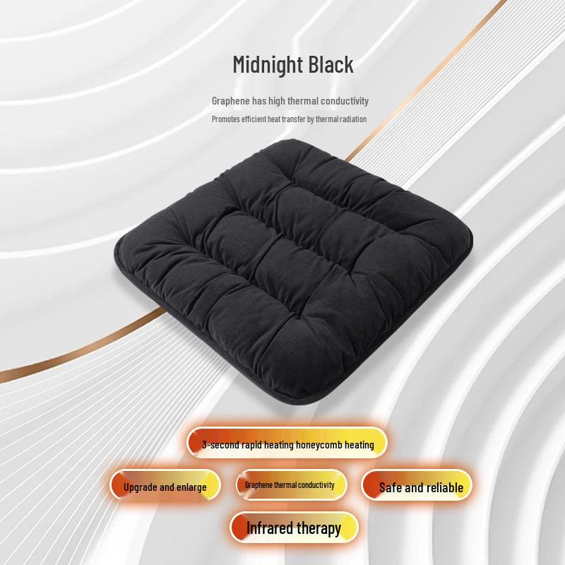 Plush Heated Car Seat Cushion - Winter Warm Fleece-Lined Thickened Cushion