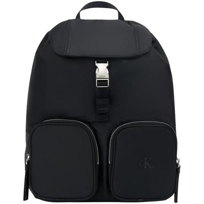Calvin Klein Large Capacity Classic Letter Decoration Fabric Backpack Medium Women's Space Black