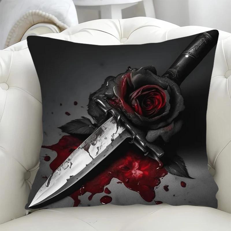 Sofa Cushion Cover 40*40 Rose Decorative Pillowcases 40x40 Covers for Bed Pillows Duplex Printing Pillowcase 45*45 Lounge Chairs