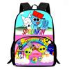 Zaini Scolastici Cartoni Animati per Bambini Sprunki Stampato Zainetto per Bambini, Zaini di Grande Capacità per Studenti dell'Asilo, Borse per Bambini e Bambine
