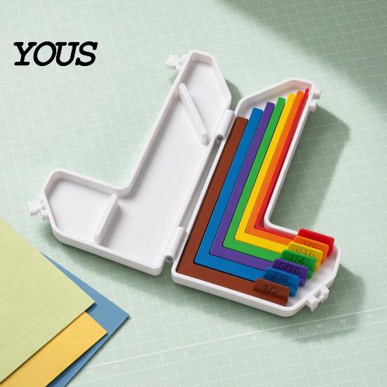 Righello Artigianale Fai-da-te 1 Set Strumento Guida Allineamento, 7 Spaziatori 1/16 1/2 Pollice per Spaziatura Multi-dimensione, Lavori di Carta Precisi, Biglietti, Scrapbooking