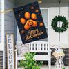 Halloween Garden Flag - Double-Sided Polyester Yard Flag with Dog Paw, Pumpkin, Bats, and Lantern Design, No Electricity Needed (1pc)