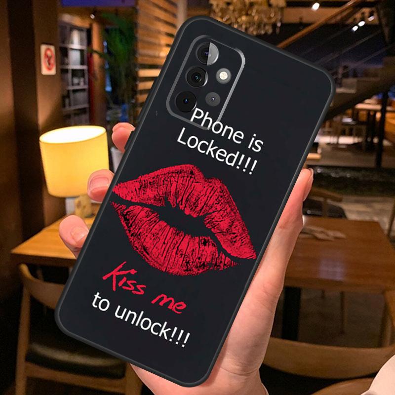 Sexy Lips KISS Case For Samsung Galaxy A16 A06 A26 A36 A56 A52 A53 A33 A13 A34 A54 A14 A15 A35 A55 A22 A32