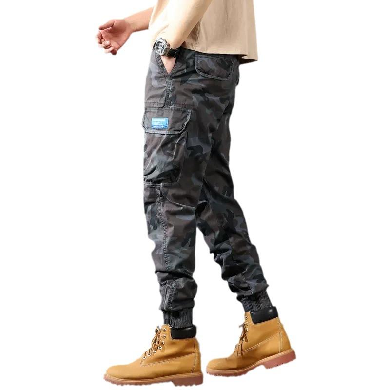 Direct Sales Direct Supply, Spring And Autumn Overalls, Toe-Tied Camouflage Multi-Bag Pants, Retro Washed Pants, Men And Women Of The Same Style