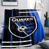 1Pc San Jose Earthquakes Print Flannel Blanket High Quality Warm Comfortable Cover for All Seasons Perfect for Gifts Home Decor