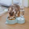 Ciotola per gatti 2-in-1 Distributore d'acqua Stoccaggio automatico dell'acqua Ciotola per cibo per animali domestici cani gatti Contenitore per cibo con abbeveratoio Abbeveratoio per animali domestici Mangiatoia