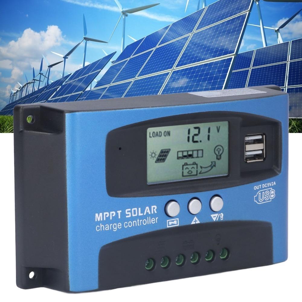 40A 50A MPPT Solar Controller 12V 24V Auto Solar Battery Controller Off Grid 40A