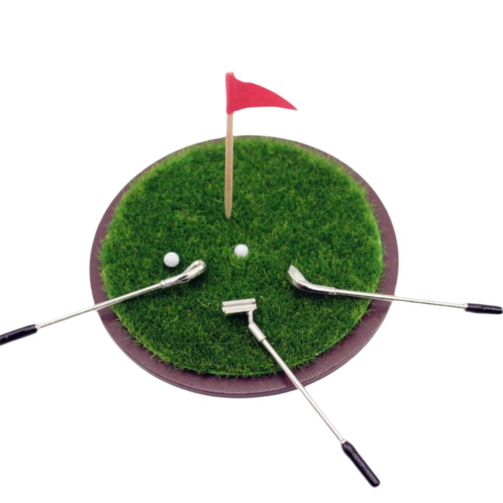 Dollhouse 7pcs Golf Club Set Mini Golf Club Model, BJD Miniature Scene Prop Model Doll Accessories Life Scene Toy