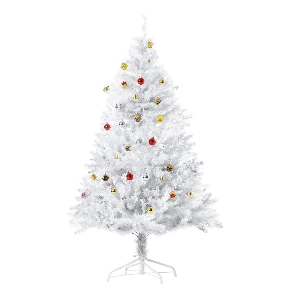 Artificial White Christmas Tree 150cm 680 Branches with Many Assorted Accessories
