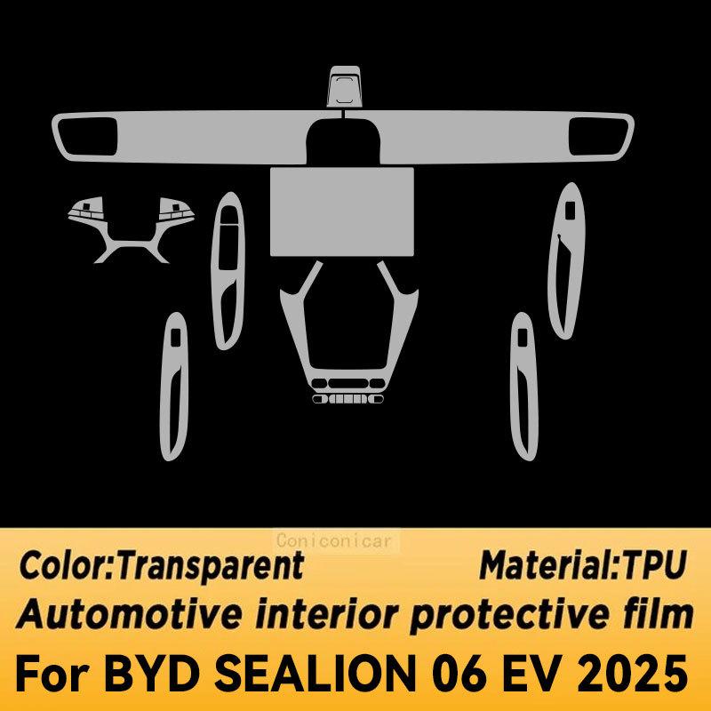 For BYD SEALION 06 EV 2025 Panel Dashboard Navigation Automotive Interior Protective Film TPU Anti-Scratch Accessories