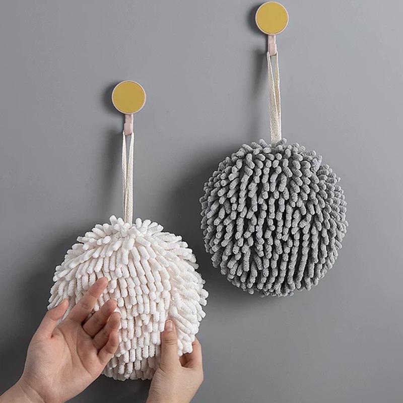 Hand Towel - Chenille Quick-Drying Absorbent Towel for Kitchen & Bathroom, Hangable Design