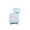 Mini Cartoon Flashing Light TV Keychain: Nostalgic Black & White Television Backpack Pendant
