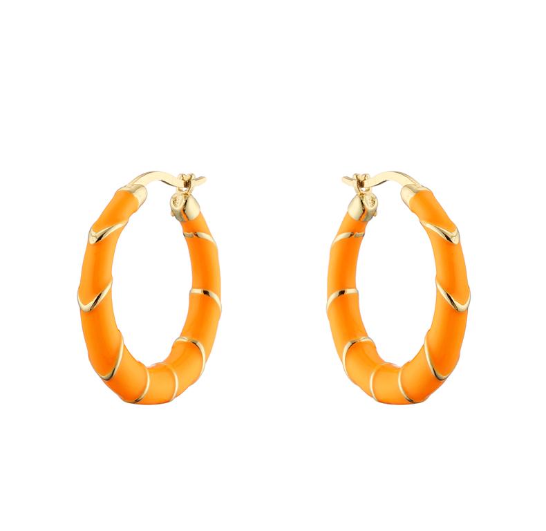 

HECHENG ,1pair,neon earrings,big round earrings for women,coloful Zircon,fashion 2020,wholesale оранжевый
