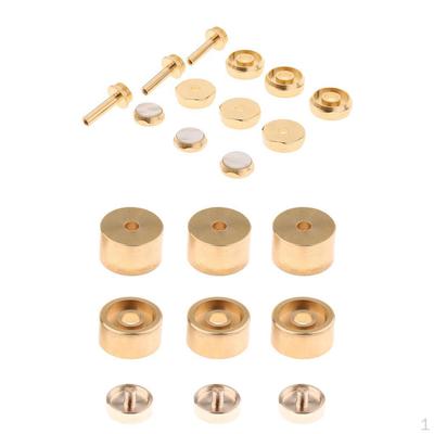 Tornillo de Botón de Dedo para Trompeta Dorado Partes de Instrumentos de Viento