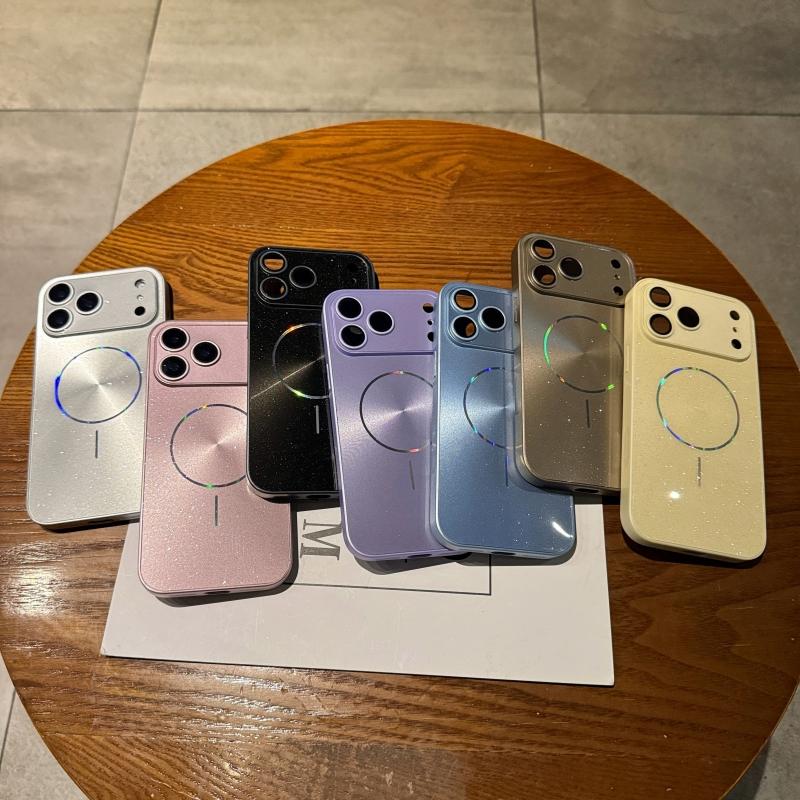 Luxus-Kamera-Schutz Magnetischer Glitzer Aurora Glänzende Handyhülle Für Magsafe iPhone 17 Air 16 15 14 Plus 13 12 11 Pro Max Vollständige Linsen-Schutzabdeckung