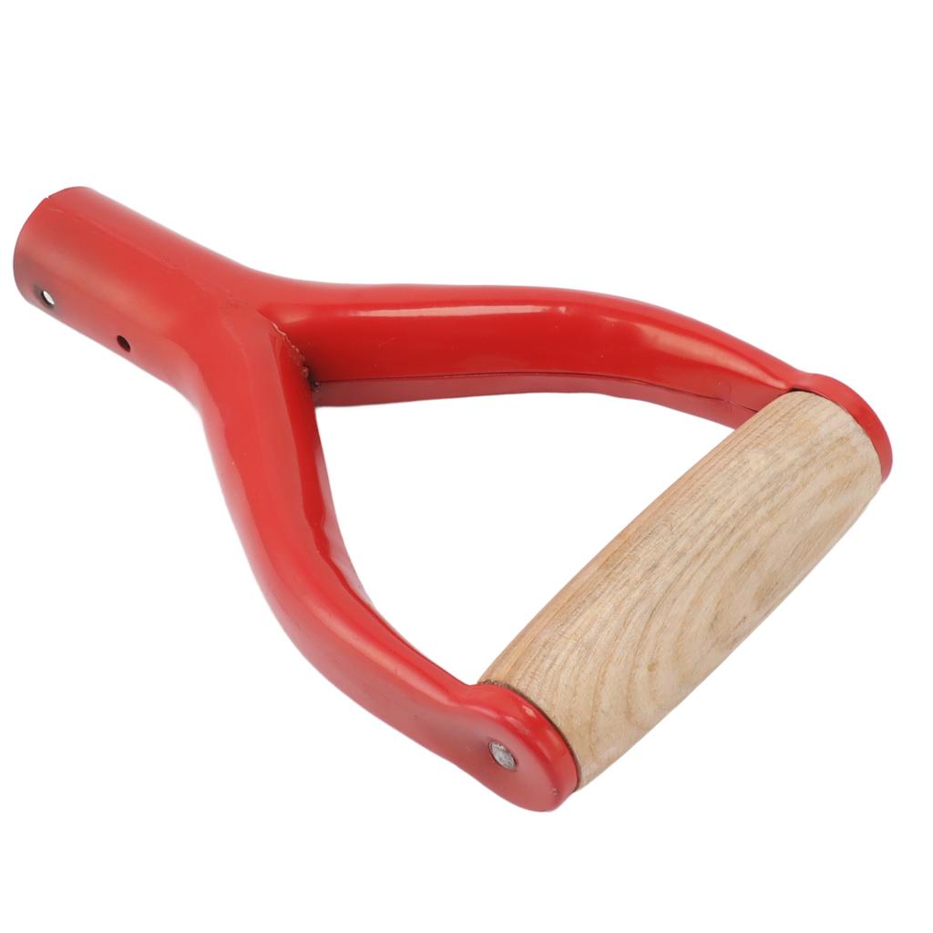 Shovel Handle Y Shaped 12.22in Inside Diameter Replacement Spade Handle with Wooden Grip for Garden Digging Raking Tool