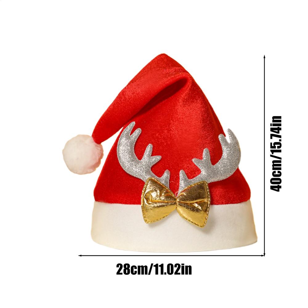 Christmas Hat Plush Snowman Plush Reindeers Antlers Hat New Year Decoration DIY Christmas Hat Toy Xmas Arts Hats