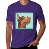 Regal and Majestic Red Doberman Pincher Painting, Dobie Dog Portrait T-Shirt customizeds kawaii clothes tops mens t shirts