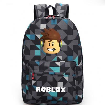Roblox Školský batoh Kockovaný Pánsky a Dámsky Batoh Kosoštvorec Cool Študentský Školský batoh Voľnočasová taška Taška na notebook