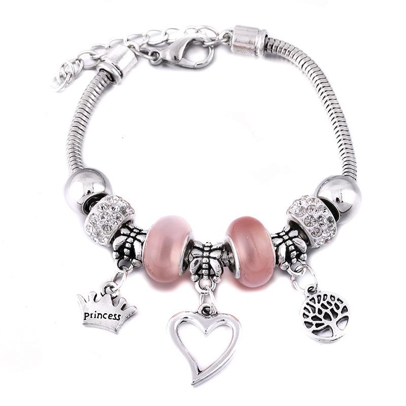 Fashion Glamour Bangle Jewelry 6 Colors Metal Lobster Buckle Snake Chain Beaded Bangles For Women Summer Bracelet Romantic Gift