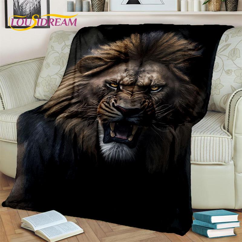Bestie Desene Animate Tigru Leu Leopard Animal Faună Sălbatică Pătură, Pătură Moale de Aruncat pentru Casă Dormitor Pat Canapă Acoperire Picnic Pătură Copii