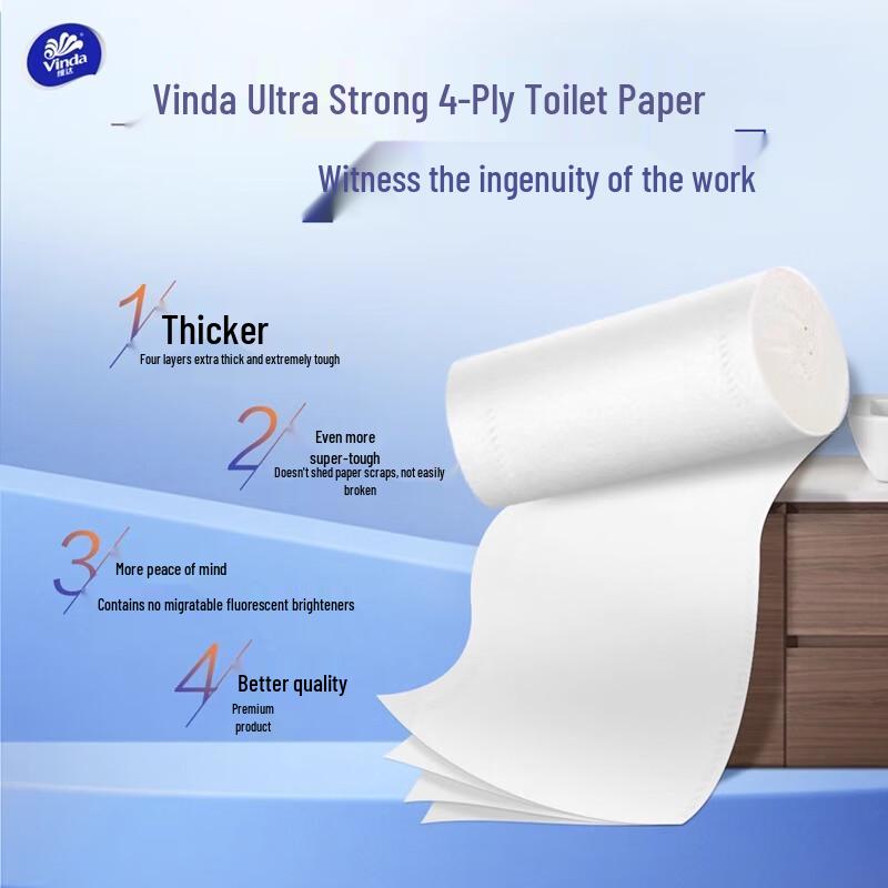 Vinda Coreless Super Tough 4-Ply Toilet Paper