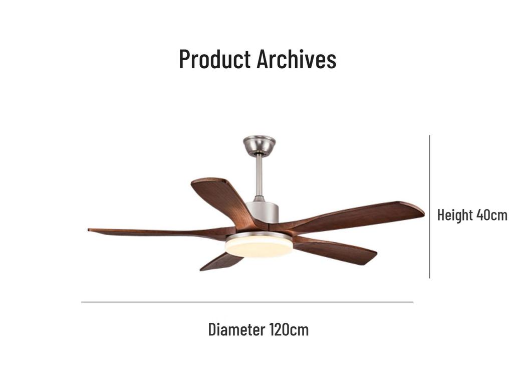Modern Chinese-Style Ceiling Fan with Light for Living, Bedroom, and Dining Rooms