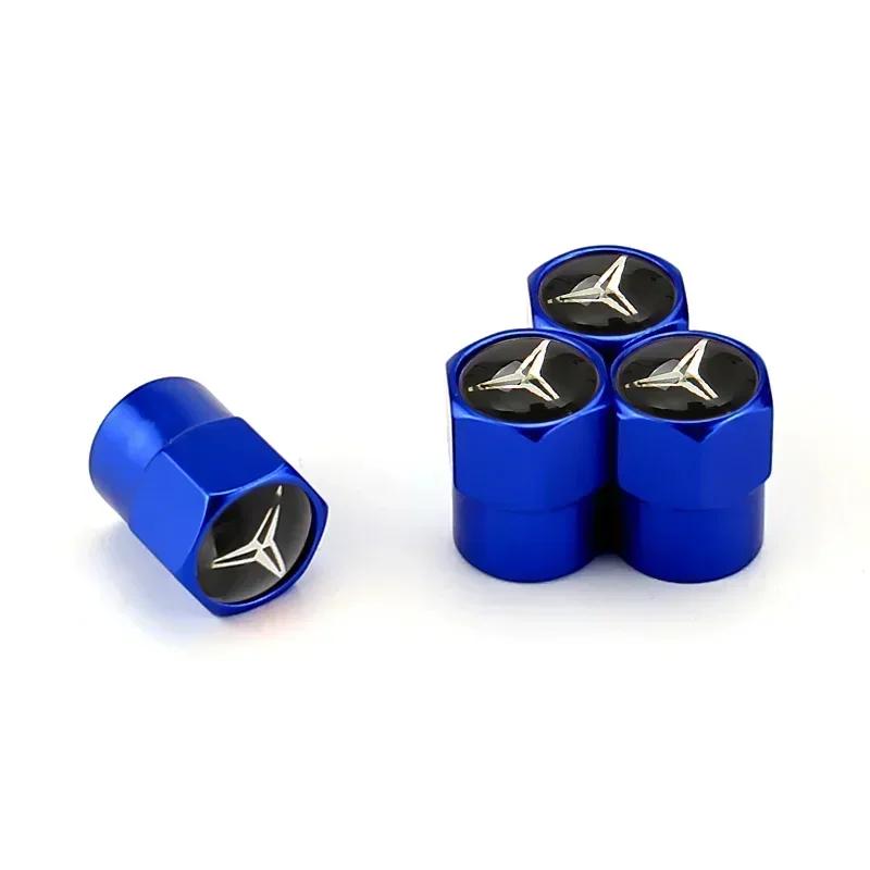 New C200 E200  For Mercedes Benz 4Pcs Car Wheel Valve Caps Tire Tyre Stem Air Cover Metal Emblem Accessories For Mercedes Benz G