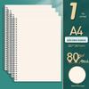 Quaderno B5 Ispessito con Copertina Laterale in Griglia A5 e Righe o Diario A4 Vuoto