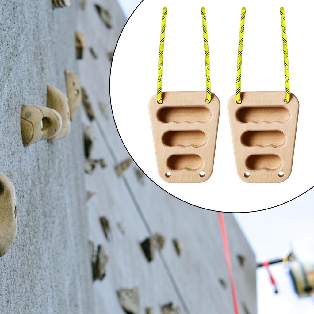 2x Wood Hangboard Rock Climbing Holds Fingerboard Finger Strengthener Easy to Use Smooth Training