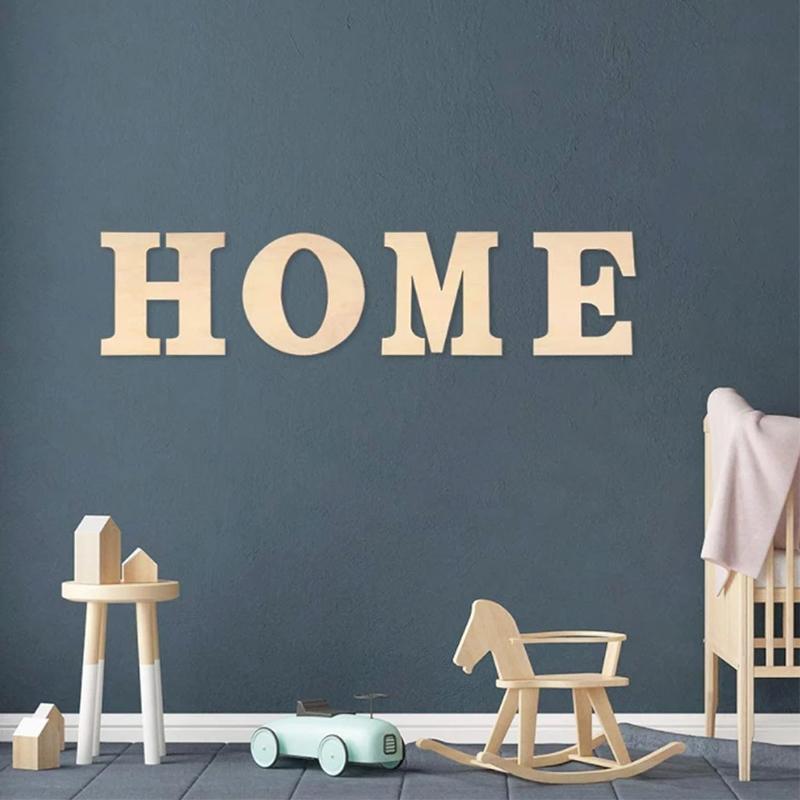 30cm Wooden Letters For Wall Decorations Crafts Nursery Kids Baby Room Alphabet Name DIY Word Wedding Party Art Home Decor