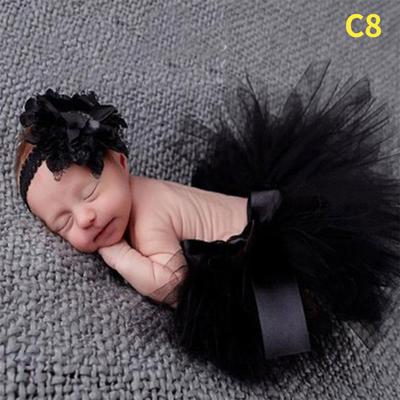 Infant Suit Headband Set Clothing Baby Girl Summer Dress Cute Princess Newborn Outfit Costume Photography Props Accessories