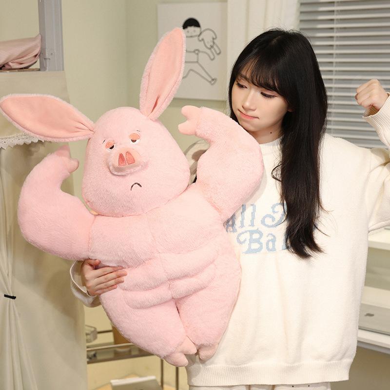 Creative Soft Muscle Pig Doll Plush Toy Abs Pig Pig Doll Home Pillow Cushion Muppet Doll