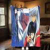 Inuyasha Plush Blanket Soft Comfortable All Seasons blanket Sofa Office Naps blanket Outdoor Travel throw Perfect Gift