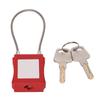 Lockout Tagout Kabelschlösser 85mm Bügel Stahl Sicherheitsvorhängeschloss mit 2 Schlüsseln für die Ausrüstungswartung Rot