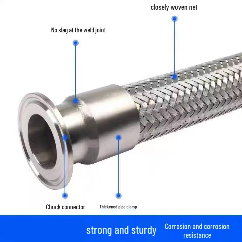 304 Stainless Steel Sanitary Corrugated Clamp Hose
