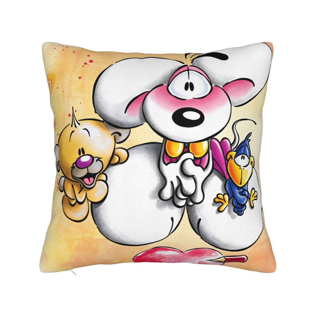 Comic Cartoons Diddl Pillow Case Soft Pillow Cover For Living Room Sofa Novelty Pillowcases