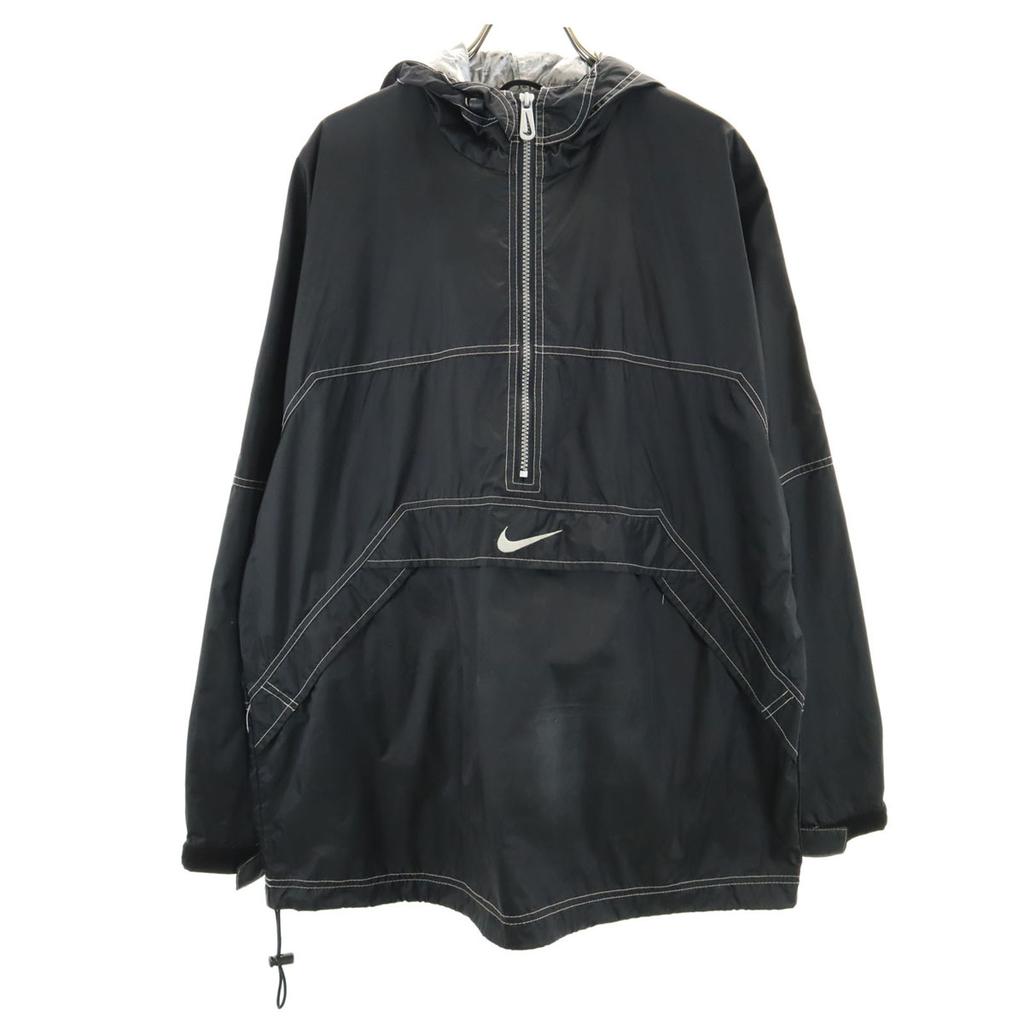 Nike 90s 00s Old White Tag Long Sleeve One Point Embroidery Anorak Parker Men's Used