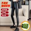 Leather Pants Women's Autumn and Winter Outer Wear Fleece Thickened Leggings High Waist and Thin Large Size Tight Thermal Pants