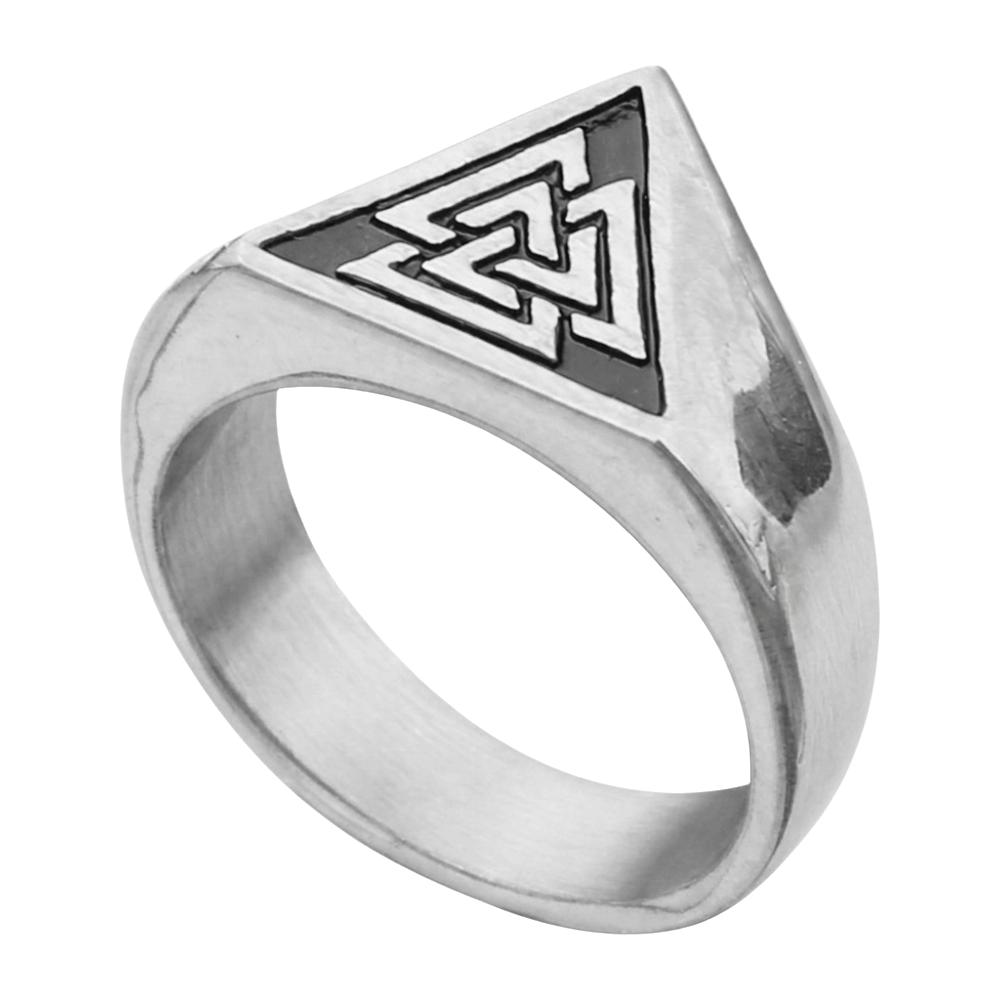 Titāna Tērauda Ziemeļnieku Vikinga Gredzens Vintage
