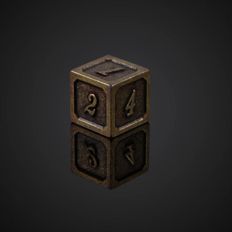 7 Stück Metall Polyedrische Würfel Bronze DND Spielwürfel für RPG Dungeons and Dragons DND RPG MTG D20 D12 D10 D8 D6 D4 Tischspiel