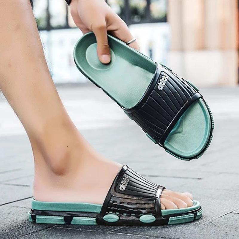 Fashion Sabot Slippers for Men Black Flat Low Price Summer Sale Shoes Mascullino Y2k Trend 2025 Designer Luxury Pvc Style Sandals Man