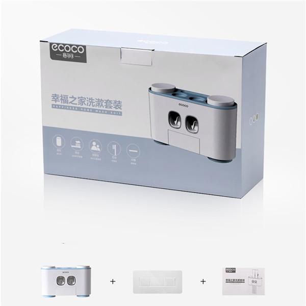 Toothbrush Holder Wall Mounted Automatic Toothpaste Dispenser Magnetic Toothpaste Squeezer Whit 4 Cup