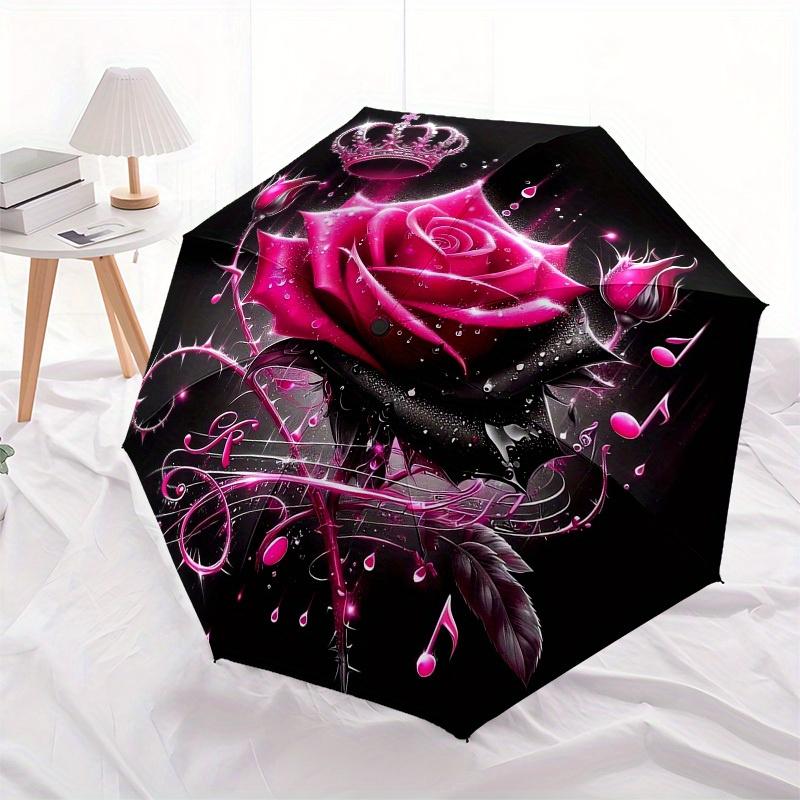 1pc Cartoon Pattern Umbrella with Plastic Handle,Suitable for All Seasons Home Travel Outdoor Umbrella