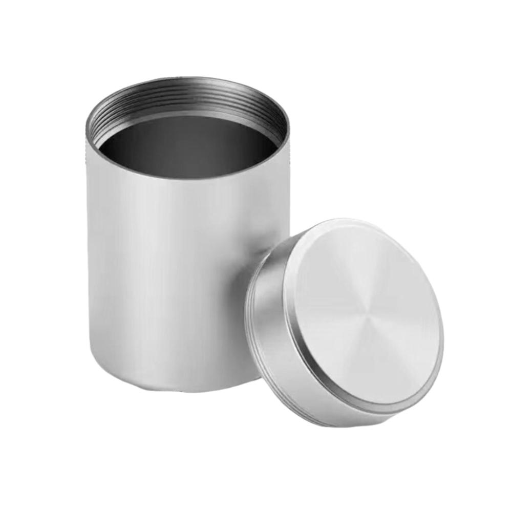 Portable Mini Sealed Jar Solid Color Moisture-proof Tea Can Aluminium Alloy Nut Candy Food Storage Container Travel