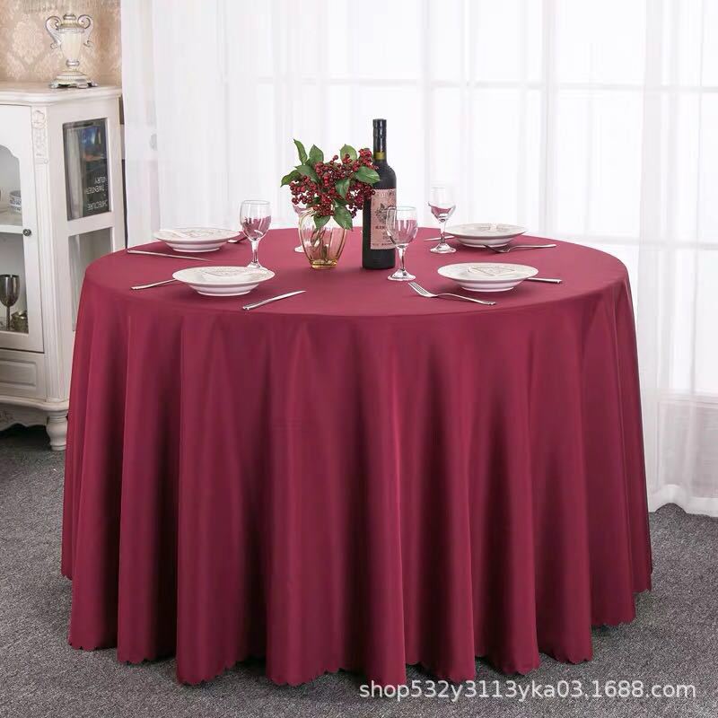 Circular Restaurant Tablecloths Hotel Banquet Tablecloths Suitable for Families Wedding Parties Easy To Maintain Heat-resistant