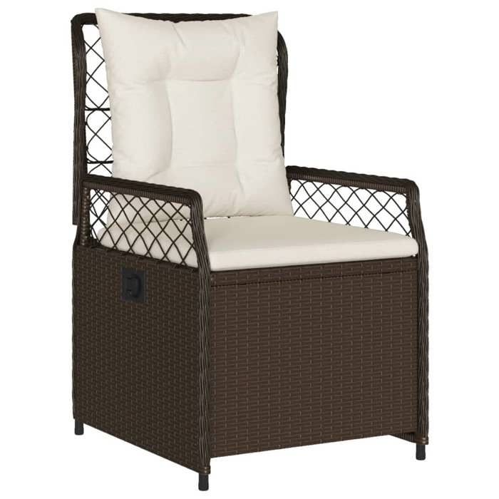 VidaXL Ensemble à manger de jardin 3 pcs et coussins marron poly rotin 3262978