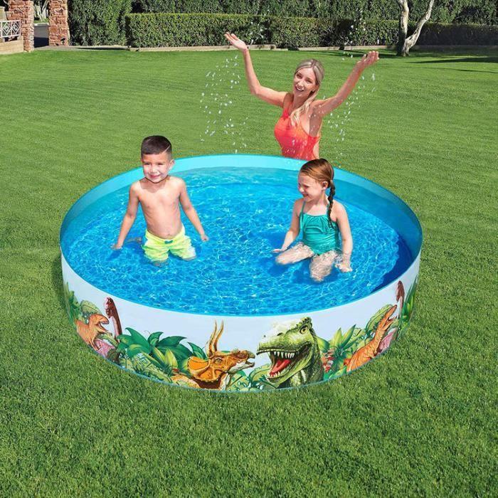 Piscine pentru copii - Bestway - Fill-N-Fun Dinosaur - 183 x 38 cm - Vinil - Albastru