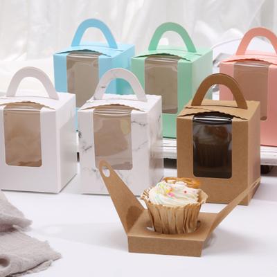 10 Stück Cupcake-Boxen mit Einsätzen, Cupcake-Halter mit Fenster, stapelbare, tiefe Cupcake-Träger, Behälter in Lebensmittelqualität für Kuchen- und Dessertläden zu Hause
