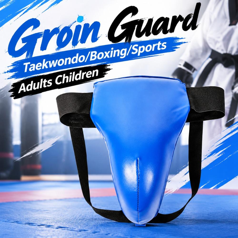 Padded Boxing Protector Shockproof Martial Arts Cup Taekwondo Groin Guard  Adults Children